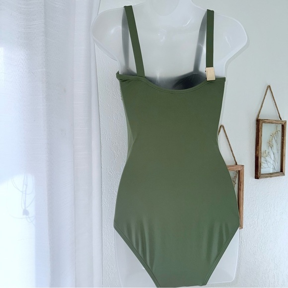 Michael Kors Army Green bodysuit Women’s Size 10 - Picture 2 of 7